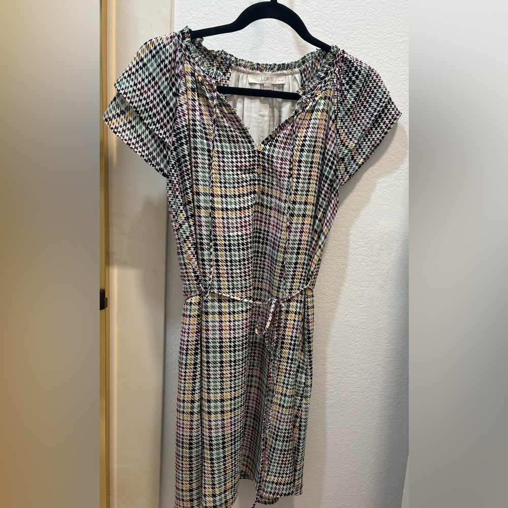 Multicolor Plaid Women's Dress